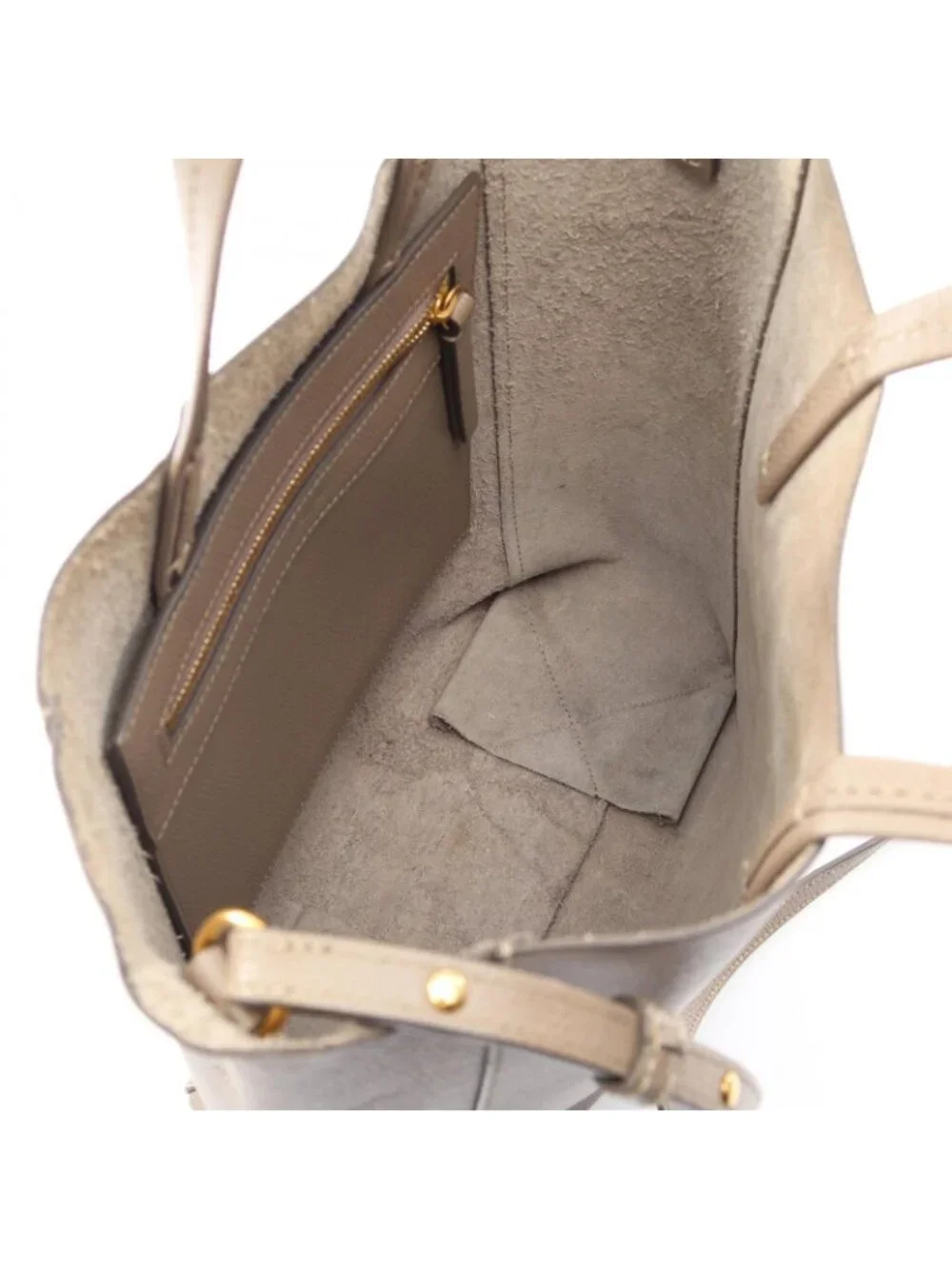 Celine Tote Vertical Small Cover 2-Way Gray Leather